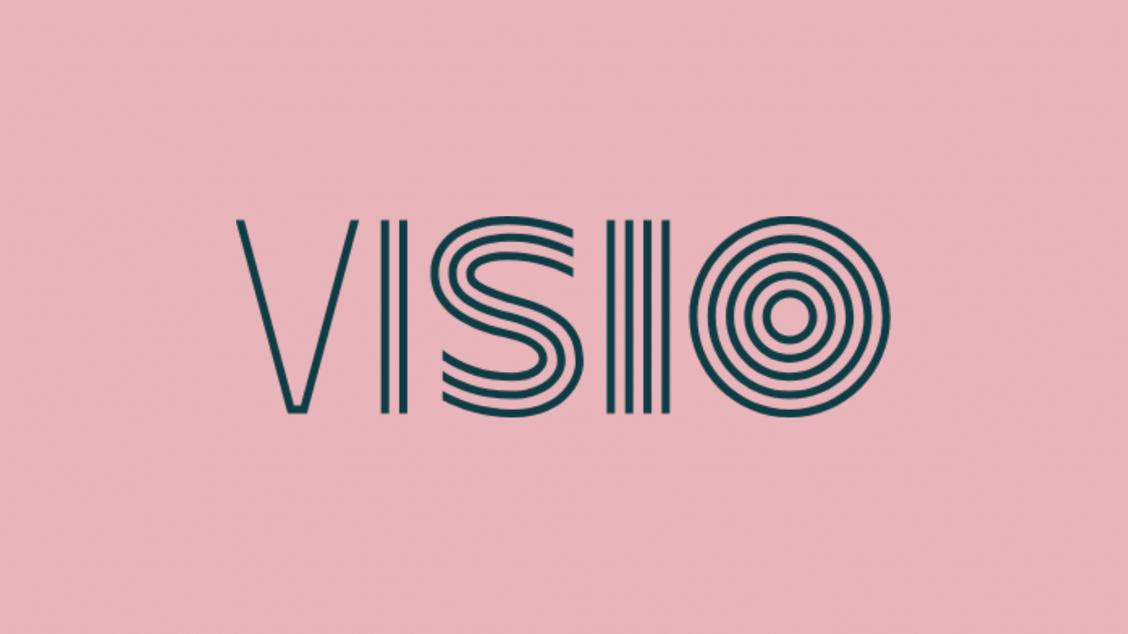 Vision logo pinkillä taustalla
